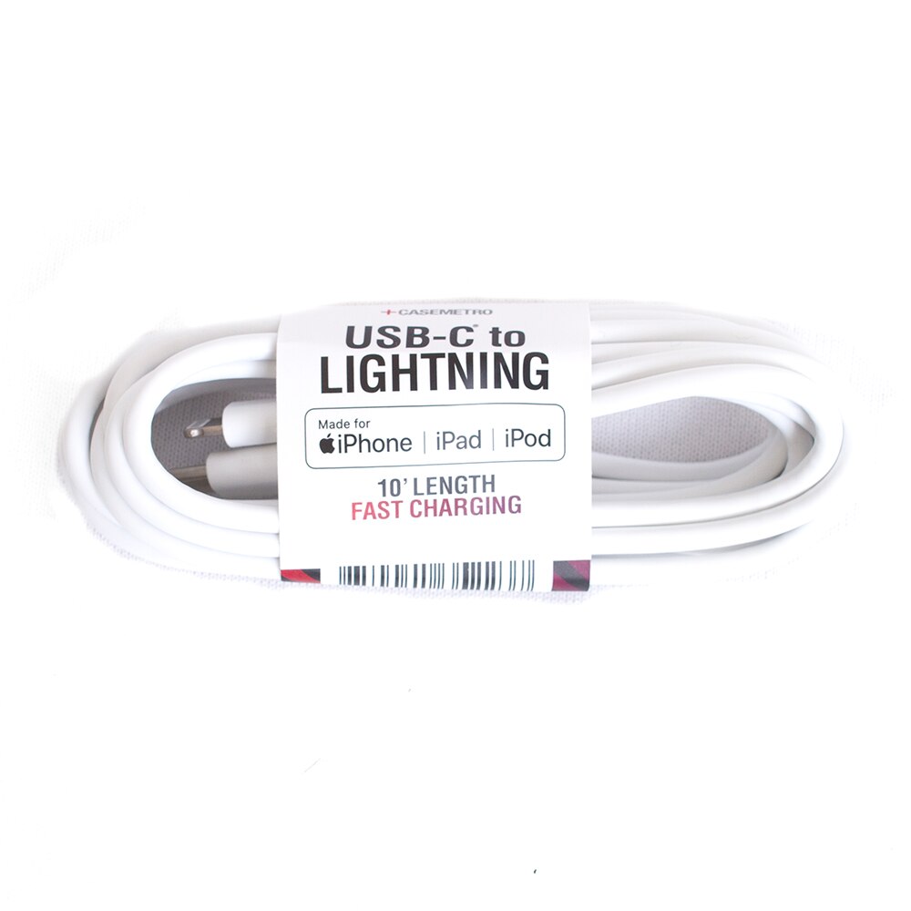 White, Lightning, Tech, SMASH, 10', Lightning/USB-C, Cable, 873030